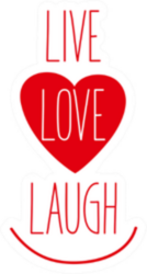 Live, Love, Laugh Heart Sticker