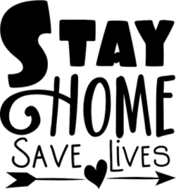 Stay Home Arrow Sticker