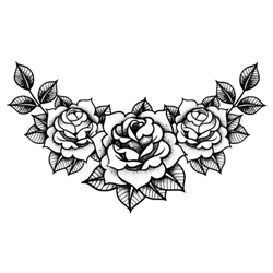 Tattoo Roses Flower Set Sticker