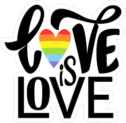 Love Is Love Cursive Sticker