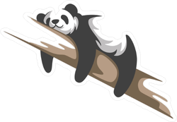 Cute Lounging Panda Sticker