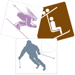 Skiing Stickers