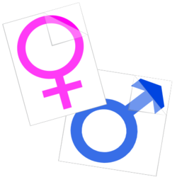 Male and Female Symbol Stickers