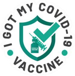 Got My Covid-19 Vaccine Badge Sticker