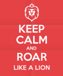 Keep Calm And Roar Like A Lion Sticker
