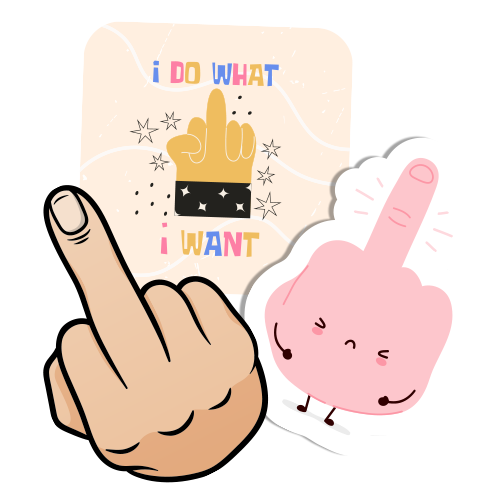 Middle Finger Stickers