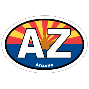 Arizona Az State Flag Oval Magnet