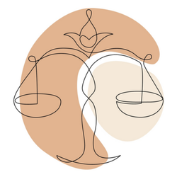 Astrological Libra In Boho Minimal Style Sticker