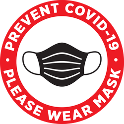 Prevent Covid-19 Wear a Mask Sticker