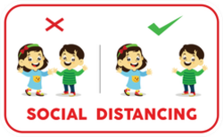 Social Distancing Example Sticker