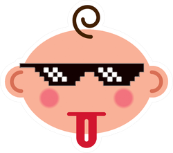 Deal With It Baby Meme Sticker