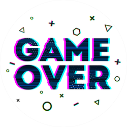 Game Over Glitch Sticker