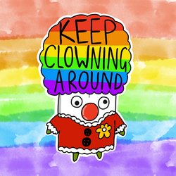 Keep Clowning Around Clown Sticker