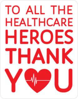 To All Healthcare Heroes - Thank You Sticker