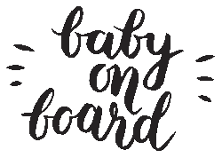 Baby On Board Handwritten Calligraphic Sticker