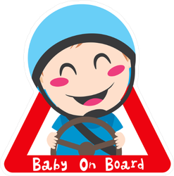 Baby on Board Red Triangle Sticker