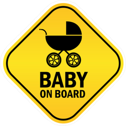 Baby On Board Rounded Square Sticker