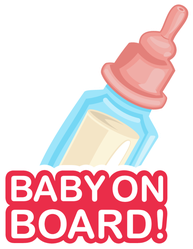 Baby On Board Sign. Car Sticker. 
