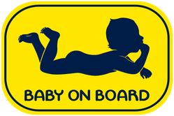 Baby On Board Yellow Rectangle Sticker 