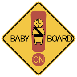  Baby On Board Exclamation Mark Sticker
