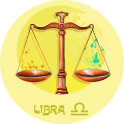Balanced Libra Scales Horoscope Air Element Sticker