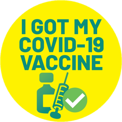Covid-19 Vaccine Circle Sticker