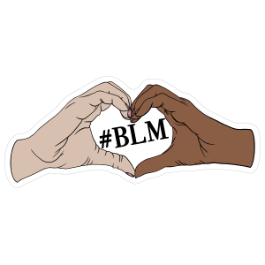 Black Lives Matter Heart Hands Sticker