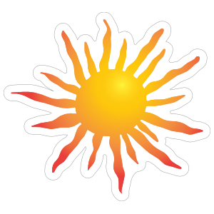 Bright Shining Sun Sticker
