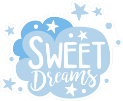 Sweet Dreams Cartoon Cloud Sticker