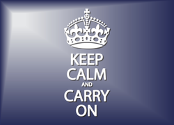 A Keep Calm And Carry On Sticker