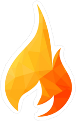 Low Poly Flames Sticker