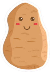 Forever Alone Meme Potato Sticker