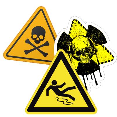 Caution Sign Stickers