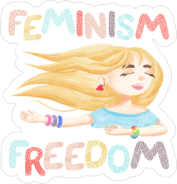 Watercolor Blonde Girl Sticker