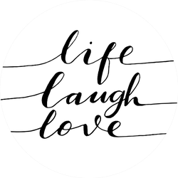 Live, Laugh, Love. Hand Lettered Quote. Modern Calligraphy Sticker