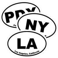City Oval Stickers and Decals - U.S. Cities