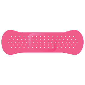 Hot Pink Band Aid Bandage Magnet