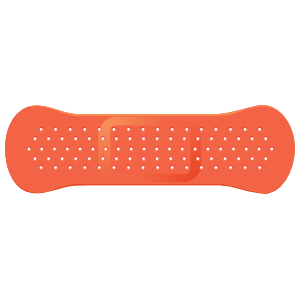 Red Orange Band Aid Bandage Magnet