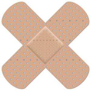 Crossed Beige Band Aid Magnet