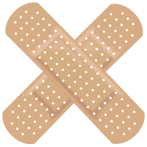 Crossed Band Aid Bandage Magnet