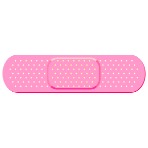 Oblong Pink Band Aid Bandage Sticker