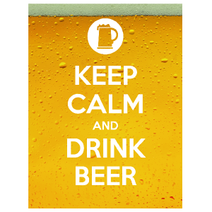 Keep Calm And Drink Beer Rectangle Sticker