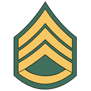 Army Rank E-6 Staff Sergeant Sticker