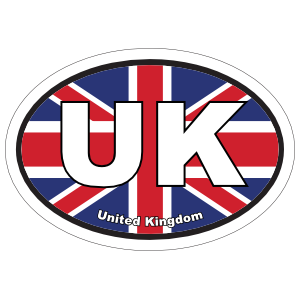 United Kingdom Uk Flag Oval Sticker