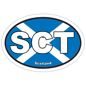 Scotland Sct Flag Oval Sticker