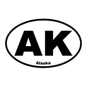 Alaska Ak Oval Magnet