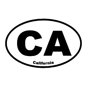 California Ca Oval Magnet