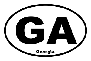 Georgia Ga Oval Magnet
