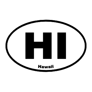 Hawaii Hi Oval Magnet