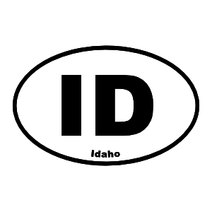 Idaho Id Oval Magnet